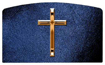 DACRO-510-CP-SH-BL Copper Single Cross Shimmer Blue